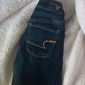 AE dark wash skinny jeans